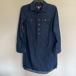 Tommy Hilfiger Denim Chambray Blue Shirt Pullover Dress Women’s Size Small
